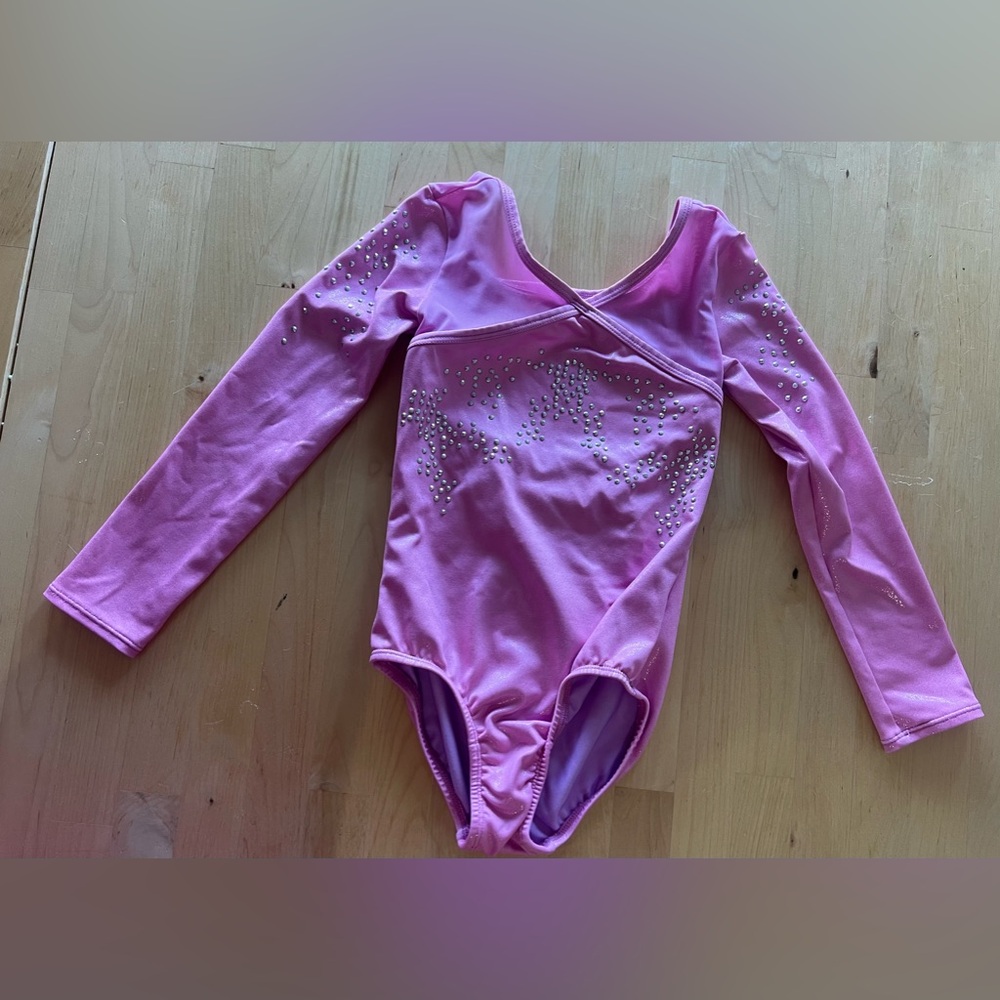 Girls long sleeve gymnastics leotard